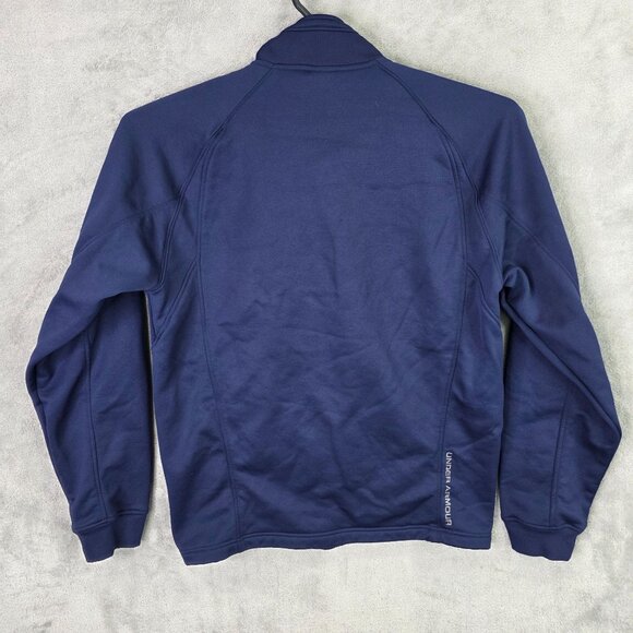 Mens Under Armour Blue Fleece Full Zip Jacket 100% Polyester Long Sleeve Size L - Picture 5 of 8